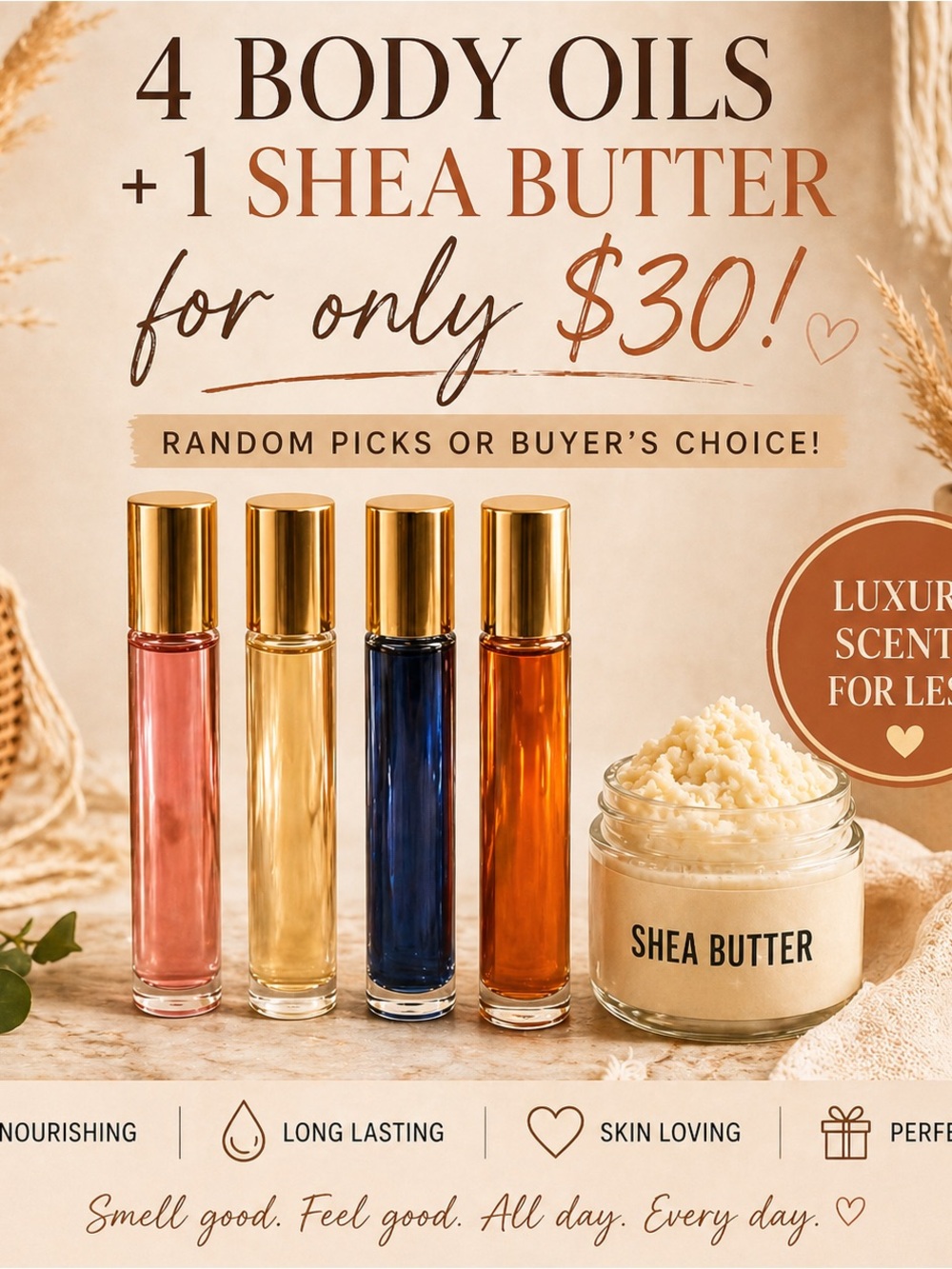 Inspired By Luxury Body Oils - 4 for $30 10ml - UNCUT and long lasting.